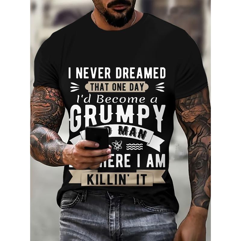 Men s 3D Digital Printed T-shirt. I Never Thought That One Day I Would Become a Hot Tempered Old for Man, but Here I Kill Him with a Slogan Pattern 4XL
Men s 3D Digital Printed T-shirt. I Never Thought That One Day I Would Become a Hot Tempered Old for Man, but Here I Kill Him with a Slogan Pattern 4XL