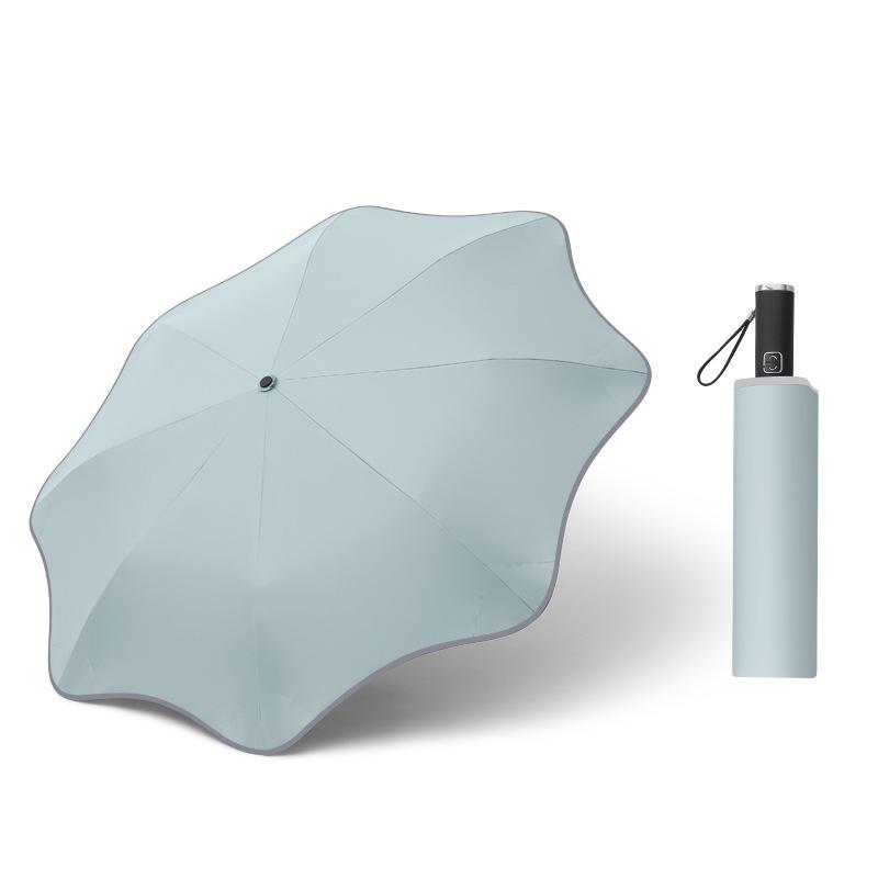 The New Rounded Automatic Three-fold Umbrella Reflective Strip Black Glue Sunscreen Sunny and Rainy Dual-use Parasol
The New Rounded Automatic Three-fold Umbrella Reflective Strip Black Glue Sunscreen Sunny and Rainy Dual-use Parasol