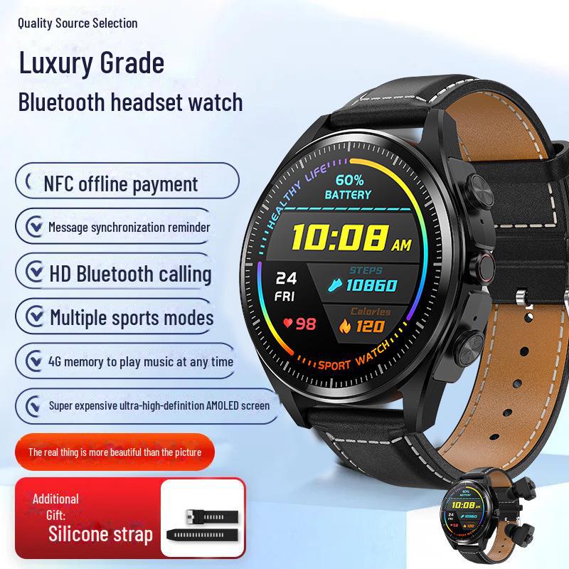 Спортивные смарт-часы Bluetooth с двумя наушниками, пульсометром и датчиком артериального давления Brown Leather Retinal Display + Wireless Earbuds
Спортивные смарт-часы Bluetooth с двумя наушниками, пульсометром и датчиком артериального давления Brown Leather Retinal Display + Wireless Earbuds