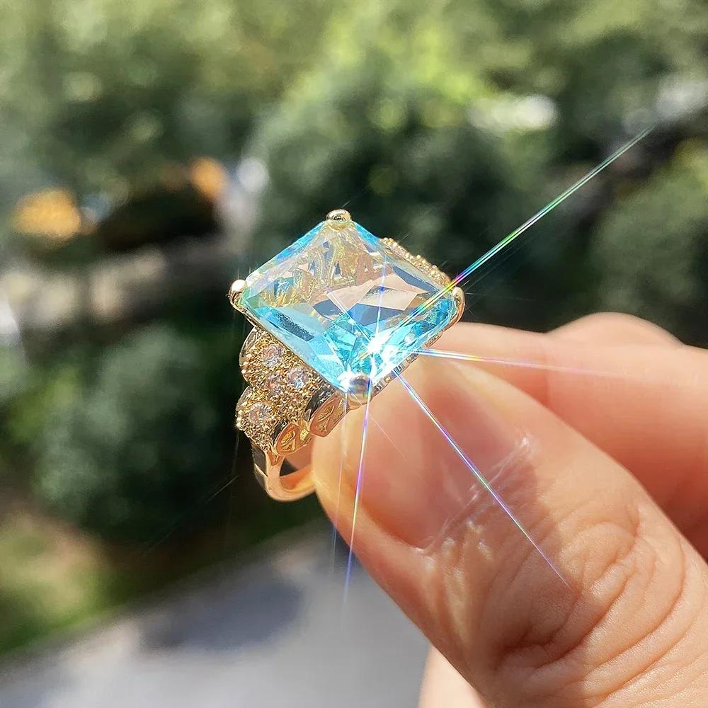 Gorgeous Big Square Stone Women Finger Rings for Wedding Party Gold Color Noble Accessories Elegant Female Trendy Zircon 6
Gorgeous Big Square Stone Women Finger Rings for Wedding Party Gold Color Noble Accessories Elegant Female Trendy Zircon 6