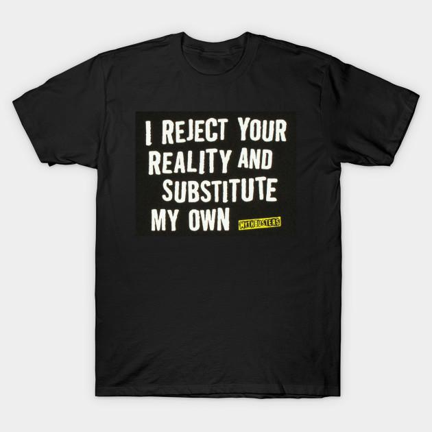 Men Black Print T-shirt I Reject Your Reality And Substitute My Own No-Cut Transfer Paper Print Cotton Tshirt 3XL чорний
Men Black Print T-shirt I Reject Your Reality And Substitute My Own No-Cut Transfer Paper Print Cotton Tshirt 3XL чорний