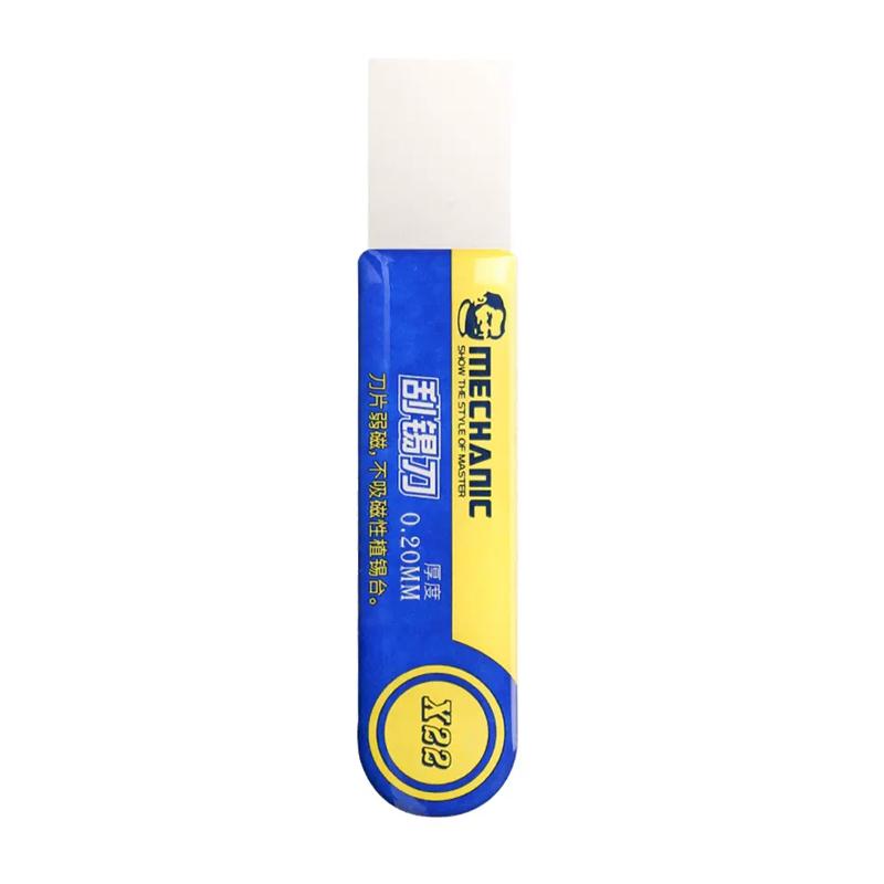 MECHANIC X20 X22 High Toughness Tin Scraper Thickness 0.20mm Solder Paste Scraping Knife for Mobile Phone BGA Repair Tools X22
MECHANIC X20 X22 High Toughness Tin Scraper Thickness 0.20mm Solder Paste Scraping Knife for Mobile Phone BGA Repair Tools X22