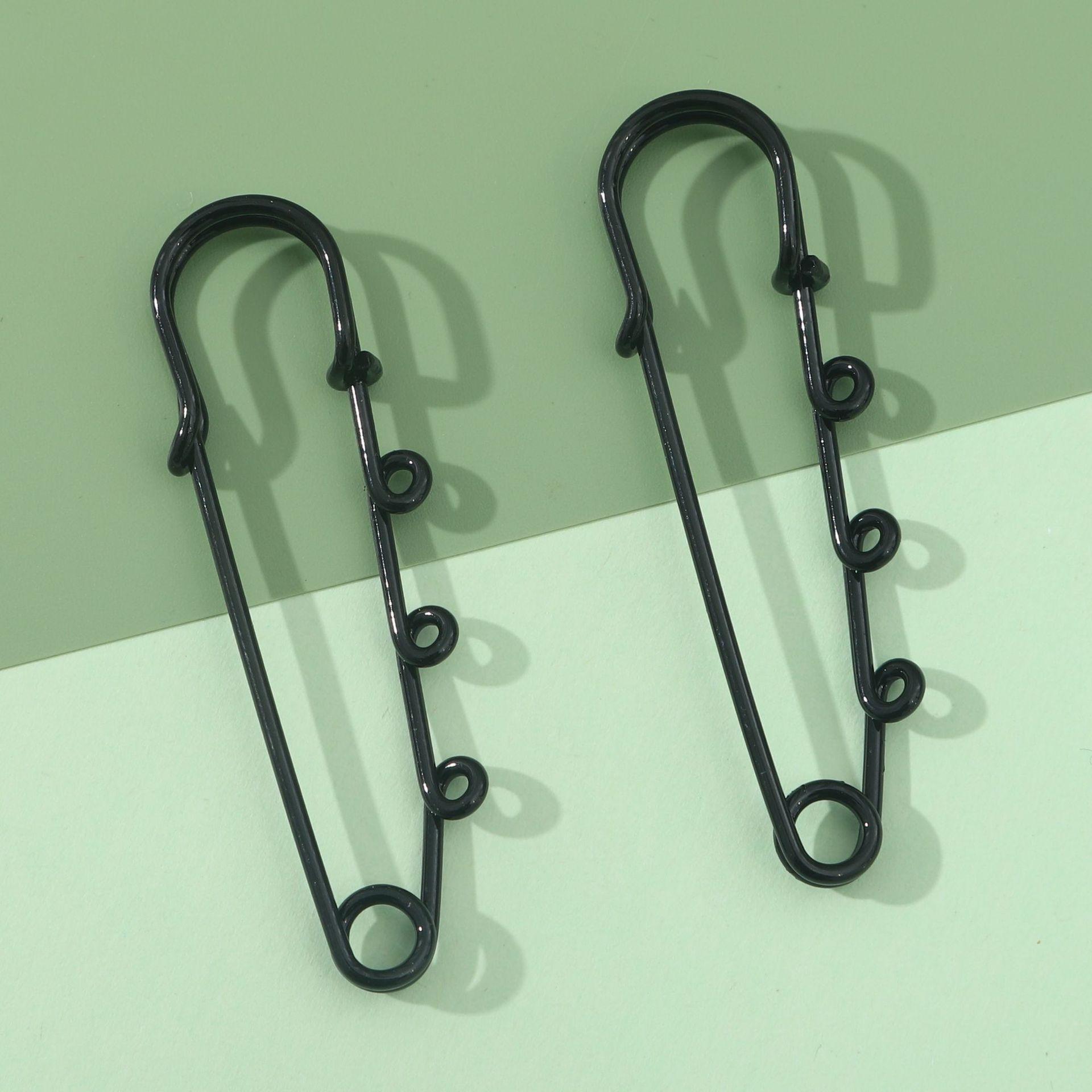 Металлическая брошь-пинка с 3 отверстиями, покрытая запеченной краской, для шали/свитера - Большая декоративная пуговица для DIY-украшений 16x50 mm
Металлическая брошь-пинка с 3 отверстиями, покрытая запеченной краской, для шали/свитера - Большая декоративная пуговица для DIY-украшений 16x50 mm