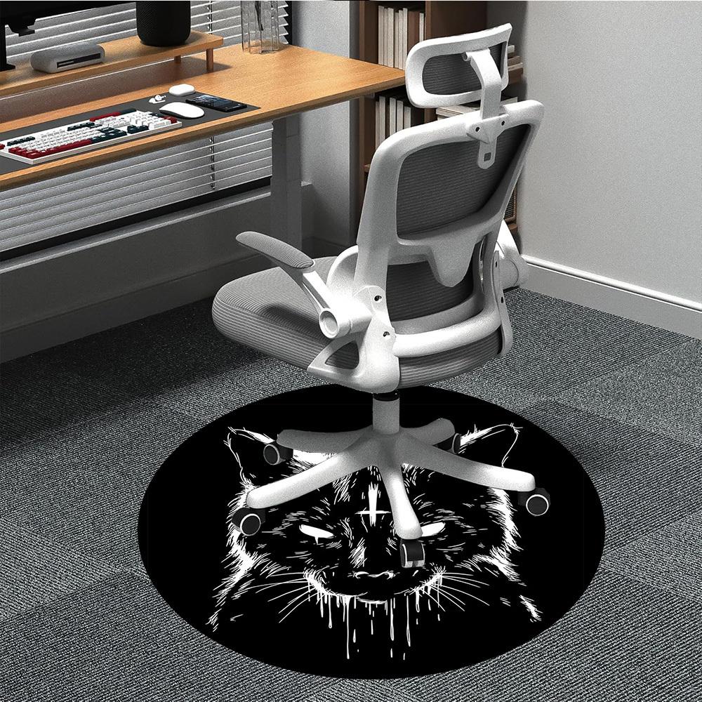 1pc Cat Cross Office Round Area Rug, Under Office Chairs Bedroom Living Room Home Decor, Room Deco, Available in Various Sizes 80cm
1pc Cat Cross Office Round Area Rug, Under Office Chairs Bedroom Living Room Home Decor, Room Deco, Available in Various Sizes 80cm