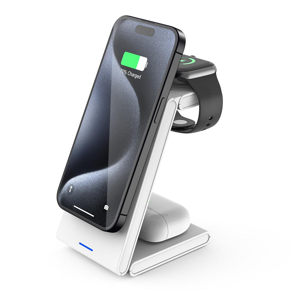 M10 3-in-1 Magnetic Wireless Charger for iPhone 12/13/14/15 Series Compatible with MagSafe 15W Folding Charging Station White/Grey
M10 3-in-1 Magnetic Wireless Charger for iPhone 12/13/14/15 Series Compatible with MagSafe 15W Folding Charging Station White/Grey
