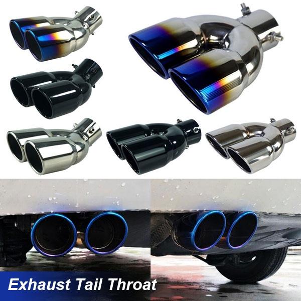 2,5-дюймовый универсальный автомобильный входной патрубок с двойным задним глушителем, выпускной наконечник выхлопной трубы 
2,5-дюймовый универсальный автомобильный входной патрубок с двойным задним глушителем, выпускной наконечник выхлопной трубы