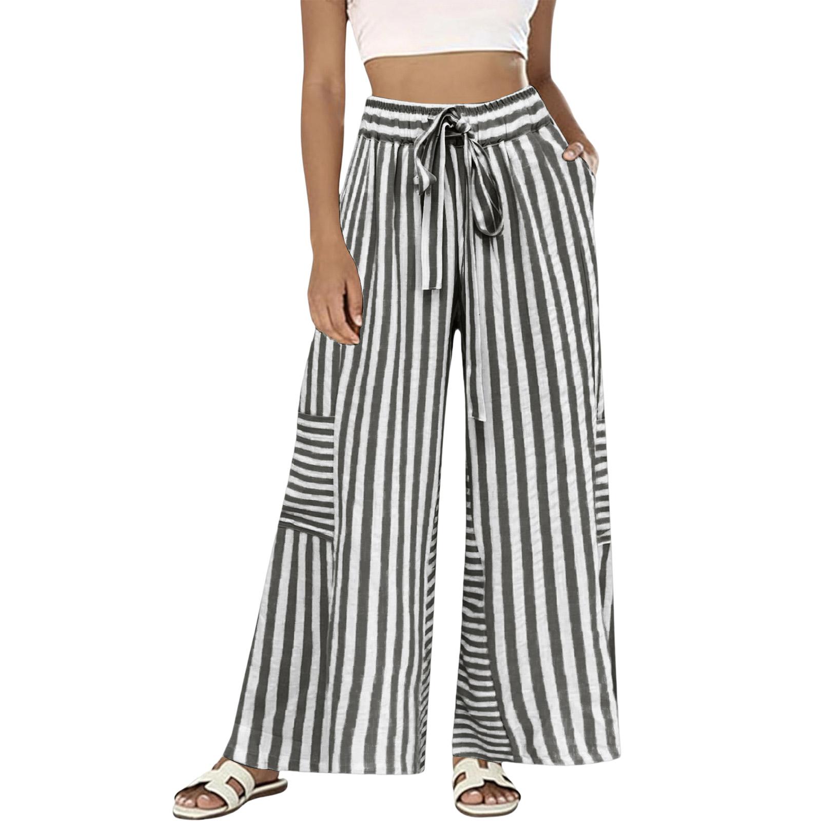 Women’s High Waist Wide Leg Striped Pants with Adjustable Drawstring Waistband and Relaxed Fit for Casual Wear XXL чёрный
Women’s High Waist Wide Leg Striped Pants with Adjustable Drawstring Waistband and Relaxed Fit for Casual Wear XXL чёрный