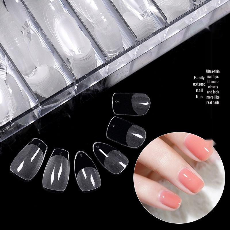 504-Piece Ultra-Thin Semi-Frosted Seamless Nail Tips - Transparent Almond, Short Square & Round Shapes
504-Piece Ultra-Thin Semi-Frosted Seamless Nail Tips - Transparent Almond, Short Square & Round Shapes