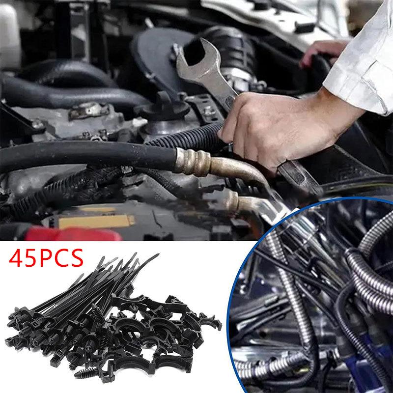 45Pcs Push Mount Cable Zip Tie With Car Wire Routing Clips Universal Car Cable Clips Self Locking Fastening Cables Organizer чорний
45Pcs Push Mount Cable Zip Tie With Car Wire Routing Clips Universal Car Cable Clips Self Locking Fastening Cables Organizer чорний