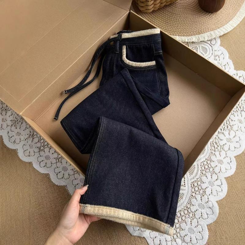 Women s Plus Size Fleece-Lined Relaxed Fit Dark Blue Jeans - Autumn/Winter Straight-Leg Slimming Pants 3XL
Women s Plus Size Fleece-Lined Relaxed Fit Dark Blue Jeans - Autumn/Winter Straight-Leg Slimming Pants 3XL