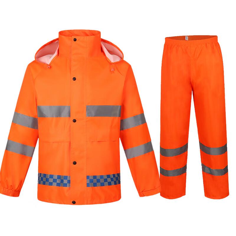 High-Visibility Fluorescent Orange Split Rain Suit
High-Visibility Fluorescent Orange Split Rain Suit
