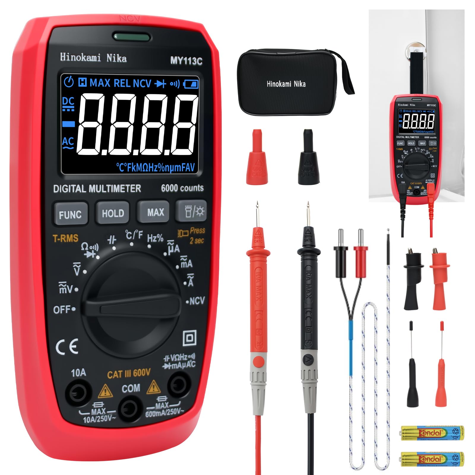 Hinokami Nika 2025 New MY113C Tester Digital 6000 Digital Tester Auto Multimeter True Electrical Maintenance Voltage Tester Ammeter Voltmeter
Hinokami Nika 2025 New MY113C Tester Digital 6000 Digital Tester Auto Multimeter True Electrical Maintenance Voltage Tester Ammeter Voltmeter
