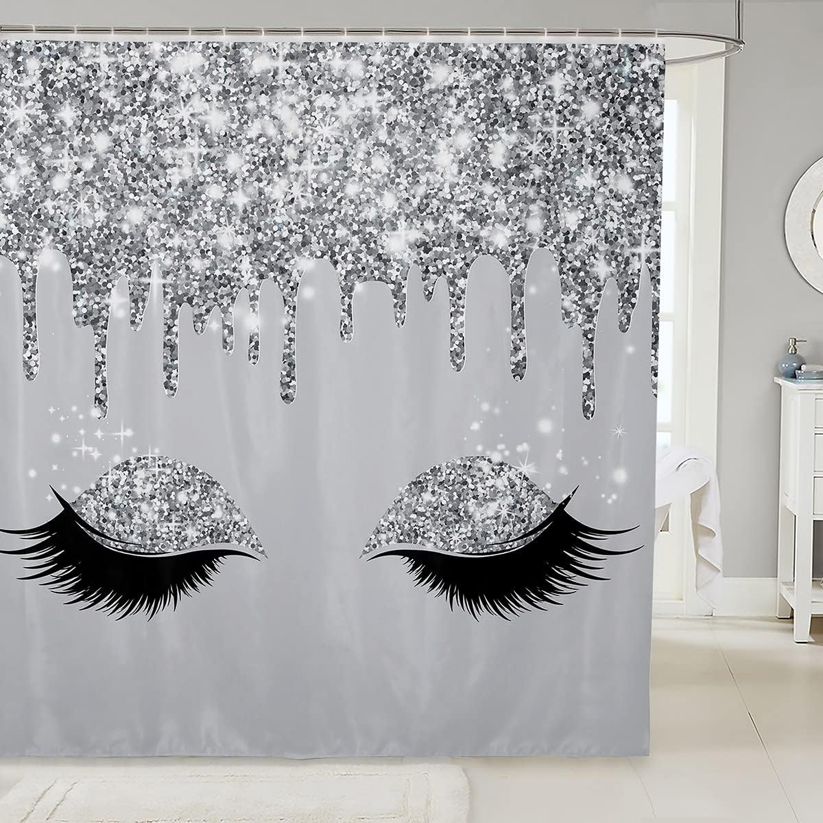 Glitter Eyes Shower Curtain Sparkle Lashes Glamour Decor Fashion Bathroom Linen180X230 W60H190(CM)-1 Pcs
Glitter Eyes Shower Curtain Sparkle Lashes Glamour Decor Fashion Bathroom Linen180X230 W60H190(CM)-1 Pcs