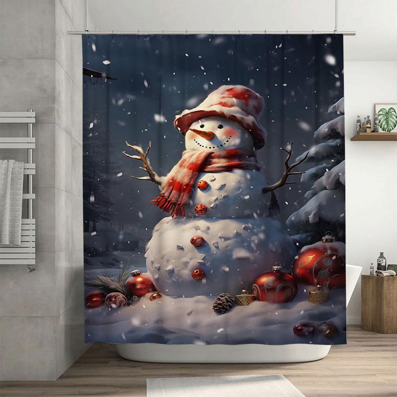 Tuniu Festive Snowman Holiday Bathroom Shower Curtain Christmas Winter Forest Deer Reindeer Fun Decor W60H190(CM)-1 Pcs
Tuniu Festive Snowman Holiday Bathroom Shower Curtain Christmas Winter Forest Deer Reindeer Fun Decor W60H190(CM)-1 Pcs