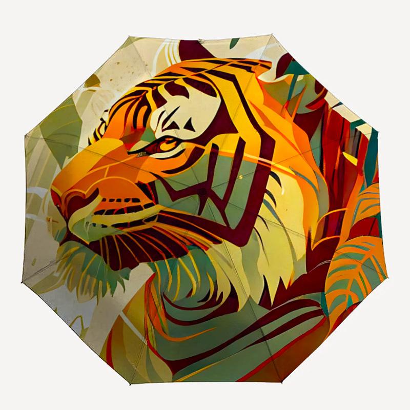 1pc Tiger Jungle Automatic Open/Close, 8-Rib Durable Frame, Compact Folding, Elegant Man/Women s Travel005
1pc Tiger Jungle Automatic Open/Close, 8-Rib Durable Frame, Compact Folding, Elegant Man/Women s Travel005
