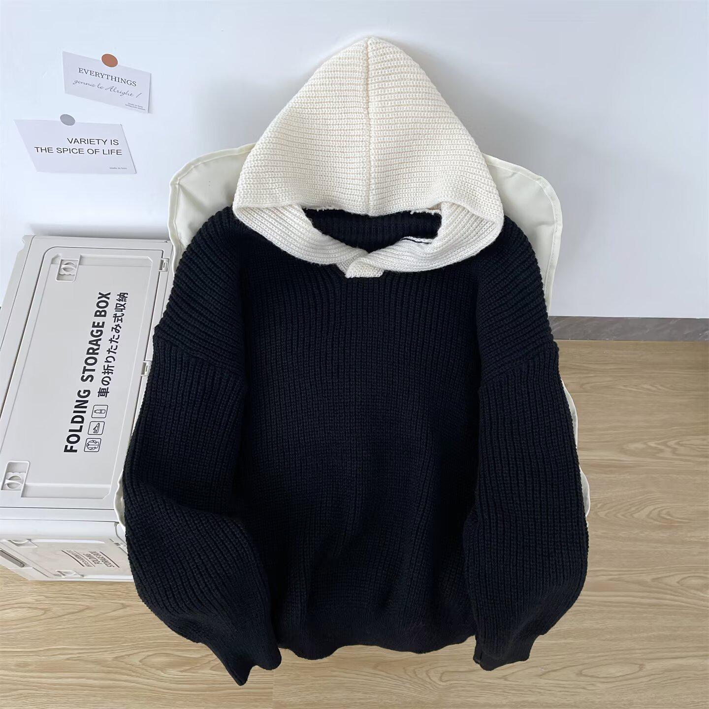 Unisex Retro Color-Block Knit Hooded Sweater Coat, Trendy High-End Couples Top Extra Extra Large чорний
Unisex Retro Color-Block Knit Hooded Sweater Coat, Trendy High-End Couples Top Extra Extra Large чорний