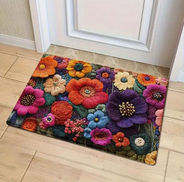 Colorful Floral Welcome Mat Soft Comfortable Non Slip Very Suitable for Bedrooms Living Rooms Dining Rooms Kitchens Carpets 40cm x 60cm
Colorful Floral Welcome Mat Soft Comfortable Non Slip Very Suitable for Bedrooms Living Rooms Dining Rooms Kitchens Carpets 40cm x 60cm