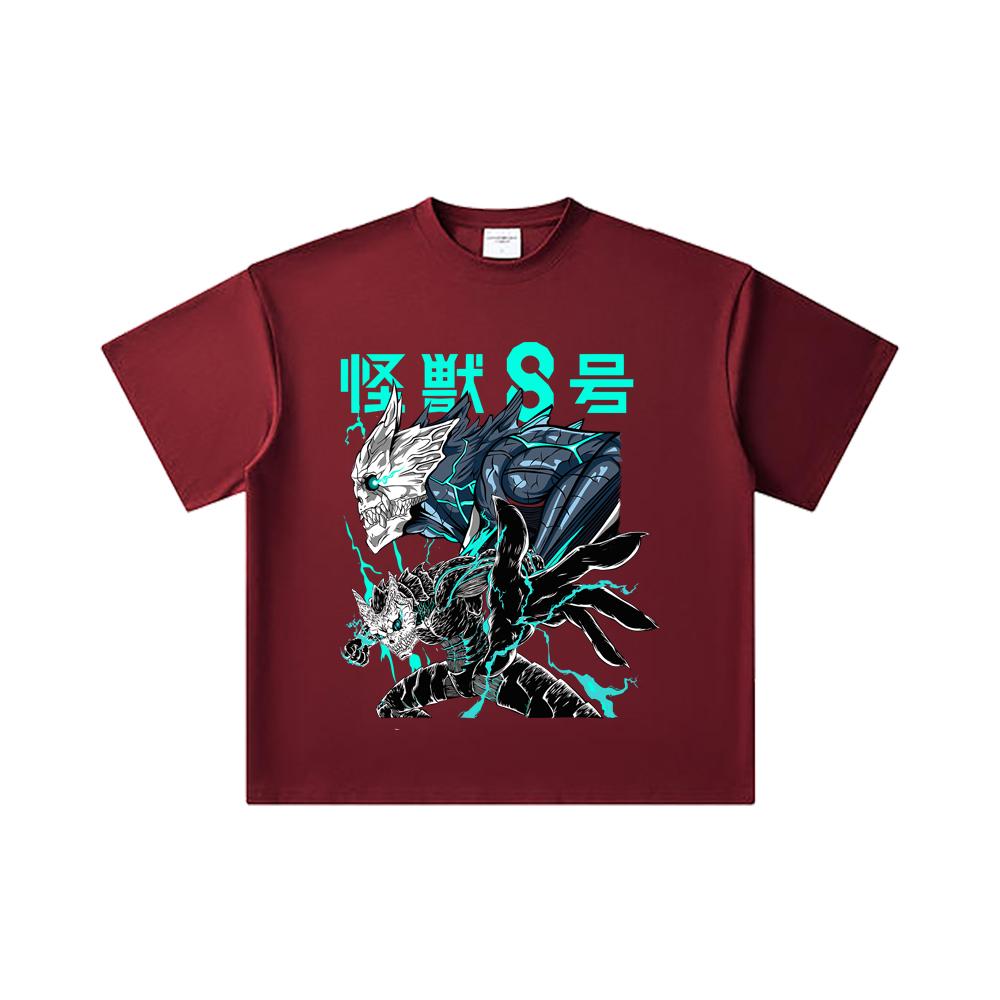 260 GSM Double Yarn 32 Count 100% Cotton Kaiju No 8 V4 Print Unisex Heavy Cotton T Shirt 2XL вина червоного кольору
260 GSM Double Yarn 32 Count 100% Cotton Kaiju No 8 V4 Print Unisex Heavy Cotton T Shirt 2XL вина червоного кольору