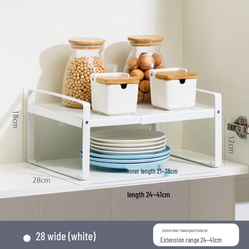 Выдвижная кухонная полка для хранения - Органайзер для шкафа для специй, кастрюль и мисок
Выдвижная кухонная полка для хранения - Органайзер для шкафа для специй, кастрюль и мисок