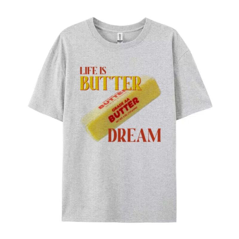 Womens Cute Butter Printed Y2k TShirt Short Sleeve Retro Aesthetic Foodie Shirt Unisex Clothing Funny Butter Lover Tee M
Womens Cute Butter Printed Y2k TShirt Short Sleeve Retro Aesthetic Foodie Shirt Unisex Clothing Funny Butter Lover Tee M