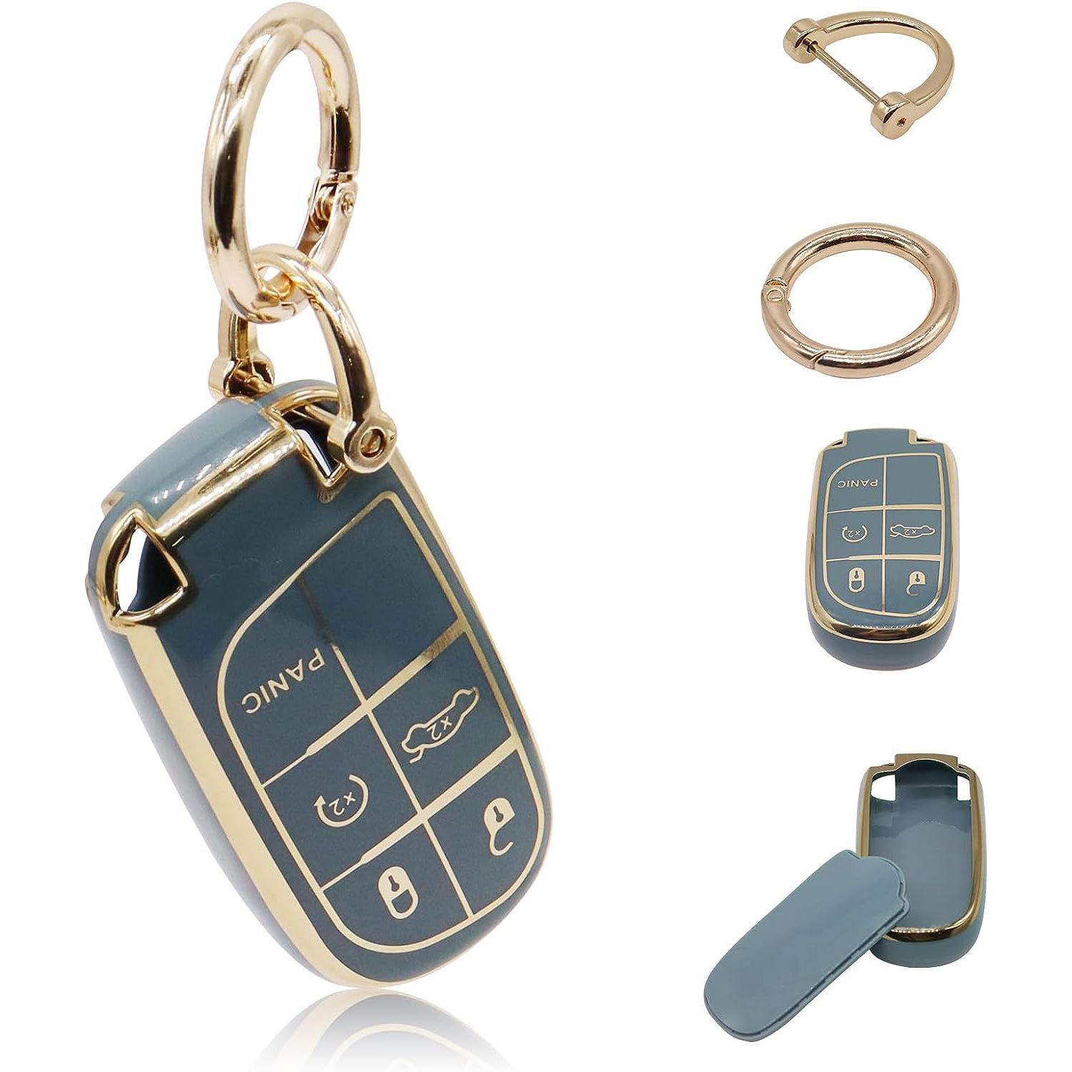 Чехол для ключа автомобиля Пномпень с подвеской в виде пружинного кольца и D-образным брелоком для ключей для BMW и Jeep. Bagged
Чехол для ключа автомобиля Пномпень с подвеской в виде пружинного кольца и D-образным брелоком для ключей для BMW и Jeep. Bagged