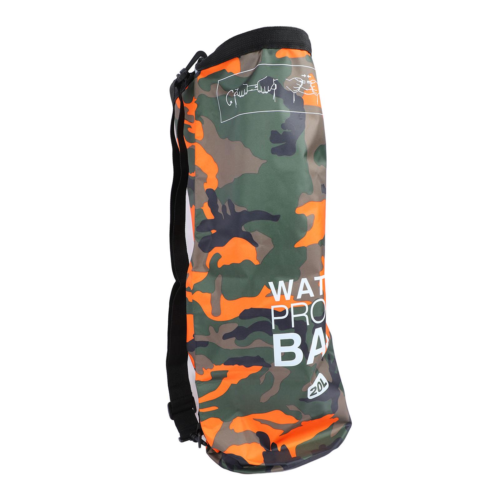 Waterproof Dry Bag Polyester PVC Lightweight Foldable Portable Roll Top Dry Bag for Swimming Orange Camouflage 20L
Waterproof Dry Bag Polyester PVC Lightweight Foldable Portable Roll Top Dry Bag for Swimming Orange Camouflage 20L