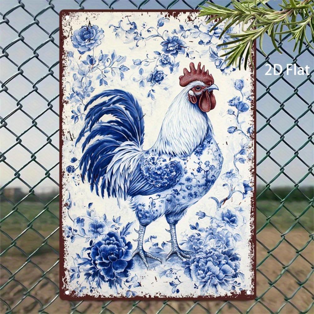 Vintage Blue and White Floral Rooster Metal Tin Sign Retro Farmhouse Chicken Wall Decor Rustic Chinoiserie Rooster Plaque Post 20x30cm(7.8x11.8inch)
Vintage Blue and White Floral Rooster Metal Tin Sign Retro Farmhouse Chicken Wall Decor Rustic Chinoiserie Rooster Plaque Post 20x30cm(7.8x11.8inch)