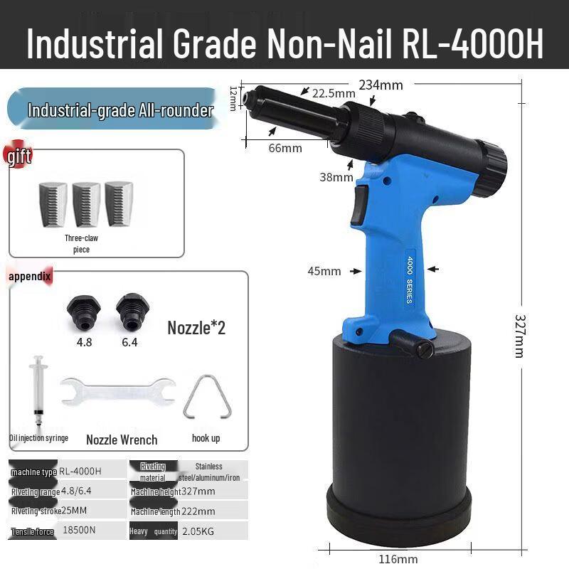 Yun Duo RL-4000H Industrial Pneumatic Rivet Gun
Yun Duo RL-4000H Industrial Pneumatic Rivet Gun