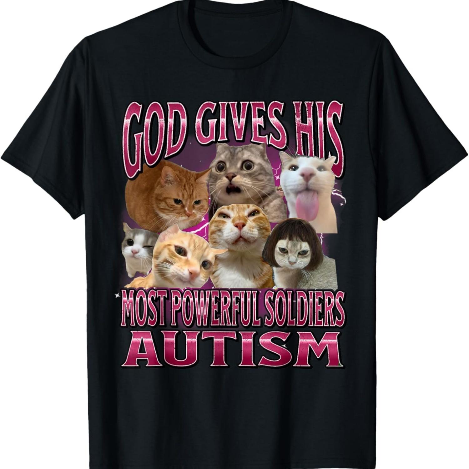 God Gives Autism To His Strongest Soldiers Cat Meme T-Shirt XXXXXL чорний
God Gives Autism To His Strongest Soldiers Cat Meme T-Shirt XXXXXL чорний