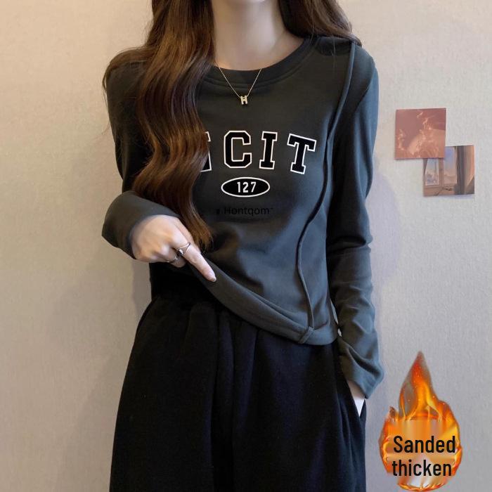 260g German Velvet Arc-Shaped Long Sleeve Women s Short T-Shirt, Thick Brushed Inner Layer for Autumn/Winter. 2XL - 70-80 kg
260g German Velvet Arc-Shaped Long Sleeve Women s Short T-Shirt, Thick Brushed Inner Layer for Autumn/Winter. 2XL - 70-80 kg