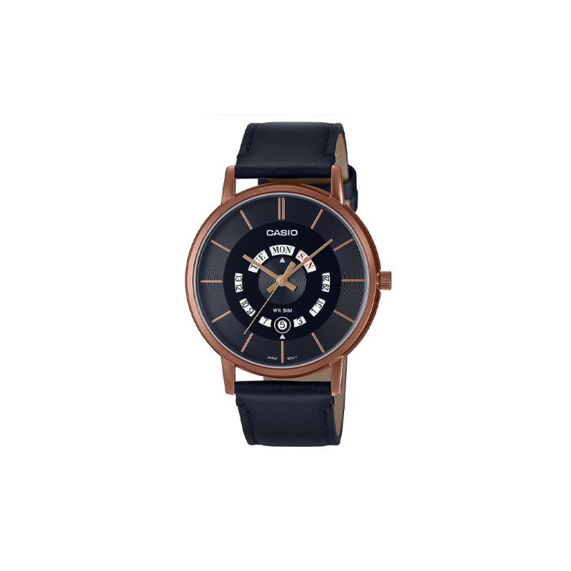 Casio 50 meters waterproof depth, quartz movement, leather strap, Japanese and Korean watch, men s watch, black dial MTP-B135RL-1AV чёрный
Casio 50 meters waterproof depth, quartz movement, leather strap, Japanese and Korean watch, men s watch, black dial MTP-B135RL-1AV чёрный