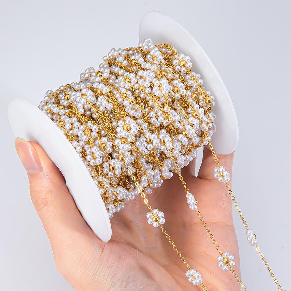 2Meters 1Meter Stainless Steel White Crystal Flower Chain Satellite Bead Chains for DIY Necklace Earring Jewelry Making Supplies 1Meter
2Meters 1Meter Stainless Steel White Crystal Flower Chain Satellite Bead Chains for DIY Necklace Earring Jewelry Making Supplies 1Meter