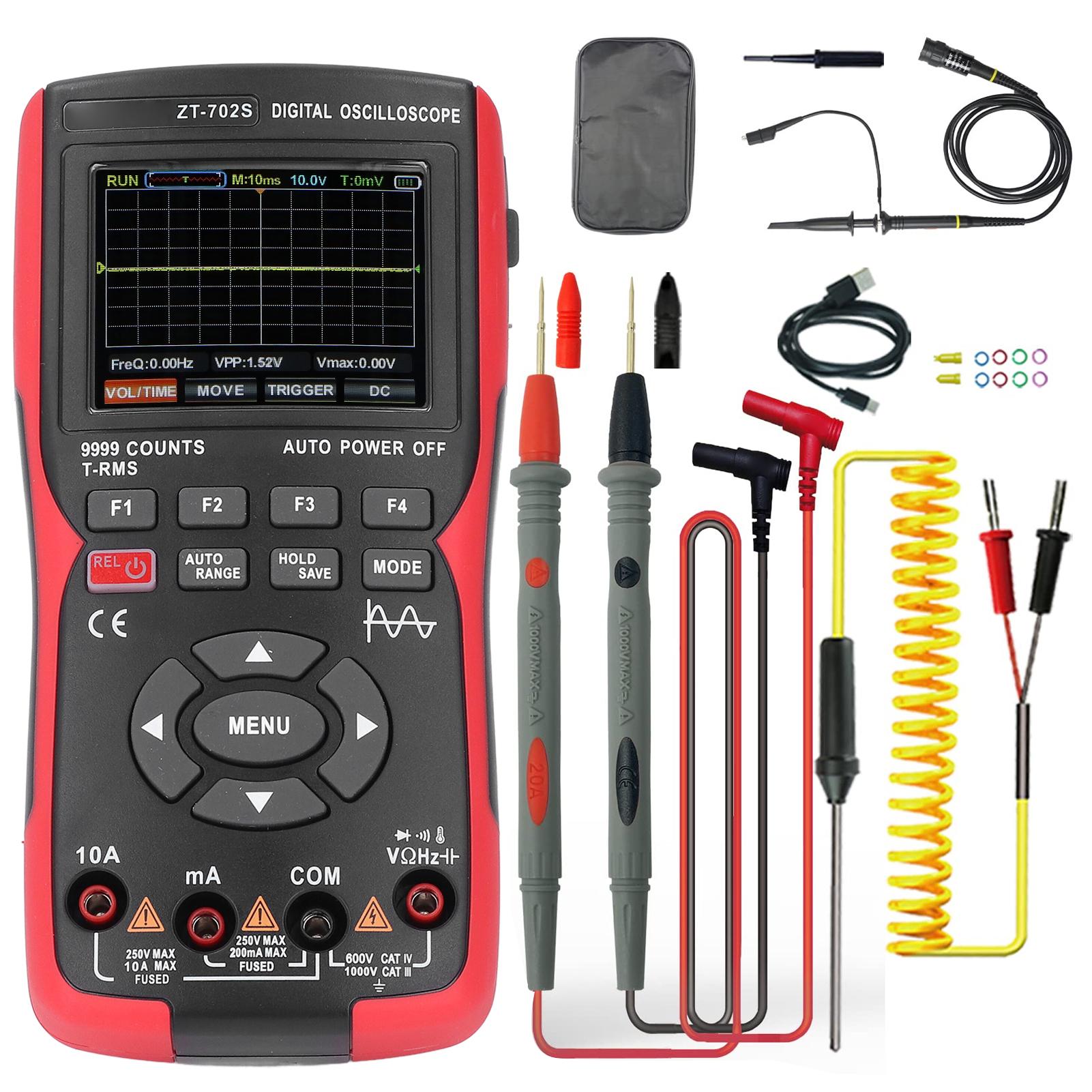 Single Channel Oscilloscope Digital Multimeter 9999 Counts 48MSas Full Waveform AC DC Voltage
Single Channel Oscilloscope Digital Multimeter 9999 Counts 48MSas Full Waveform AC DC Voltage