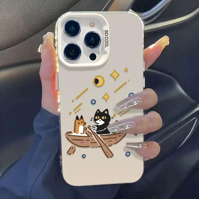 Cute Cartoon Cat And Dog Rowing Phone Case, Aesthetic Starry Sky Dark Style Shockproof Protective Cover for iPhone XIAOMI 17 Ultra різнокольоровий
Cute Cartoon Cat And Dog Rowing Phone Case, Aesthetic Starry Sky Dark Style Shockproof Protective Cover for iPhone XIAOMI 17 Ultra різнокольоровий
