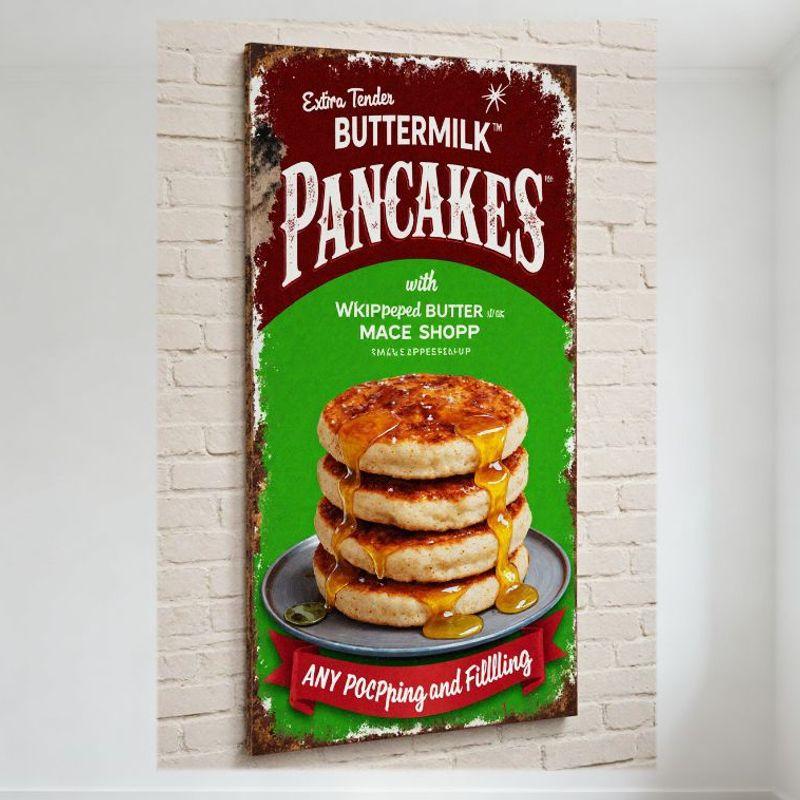 Vintage Buttermilk Pancakes Metal Tin Sign Retro Diner Food Advert Wall Decor for Home Bar Cafe Man Cave 20x30cm(7.8x11.8inch)
Vintage Buttermilk Pancakes Metal Tin Sign Retro Diner Food Advert Wall Decor for Home Bar Cafe Man Cave 20x30cm(7.8x11.8inch)