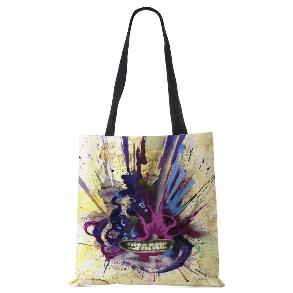 Холщовая сумка-тоут с росписью, женская сумка на плечо с милым принтом Harajuku, повседневная сумка для покупок, многоразовая пляжная сумка большой вместительности
Холщовая сумка-тоут с росписью, женская сумка на плечо с милым принтом Harajuku, повседневная сумка для покупок, многоразовая пляжная сумка большой вместительности