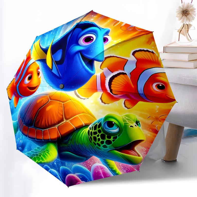 1pc Sturdy 8-Bone Auto Umbrella, Dory Finding Nemo Orange Blue Floral Umbrella, Digital Printed, Foldable Umbrella for On-the-Go Outdoor Use
1pc Sturdy 8-Bone Auto Umbrella, Dory Finding Nemo Orange Blue Floral Umbrella, Digital Printed, Foldable Umbrella for On-the-Go Outdoor Use