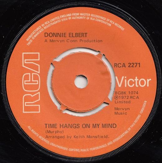 7inch Record DONNIE ELBERT - Time Hangs On My Mind RCA2271 RCA Victor 1972 UK Soul/Funk Used
7inch Record DONNIE ELBERT - Time Hangs On My Mind RCA2271 RCA Victor 1972 UK Soul/Funk Used
