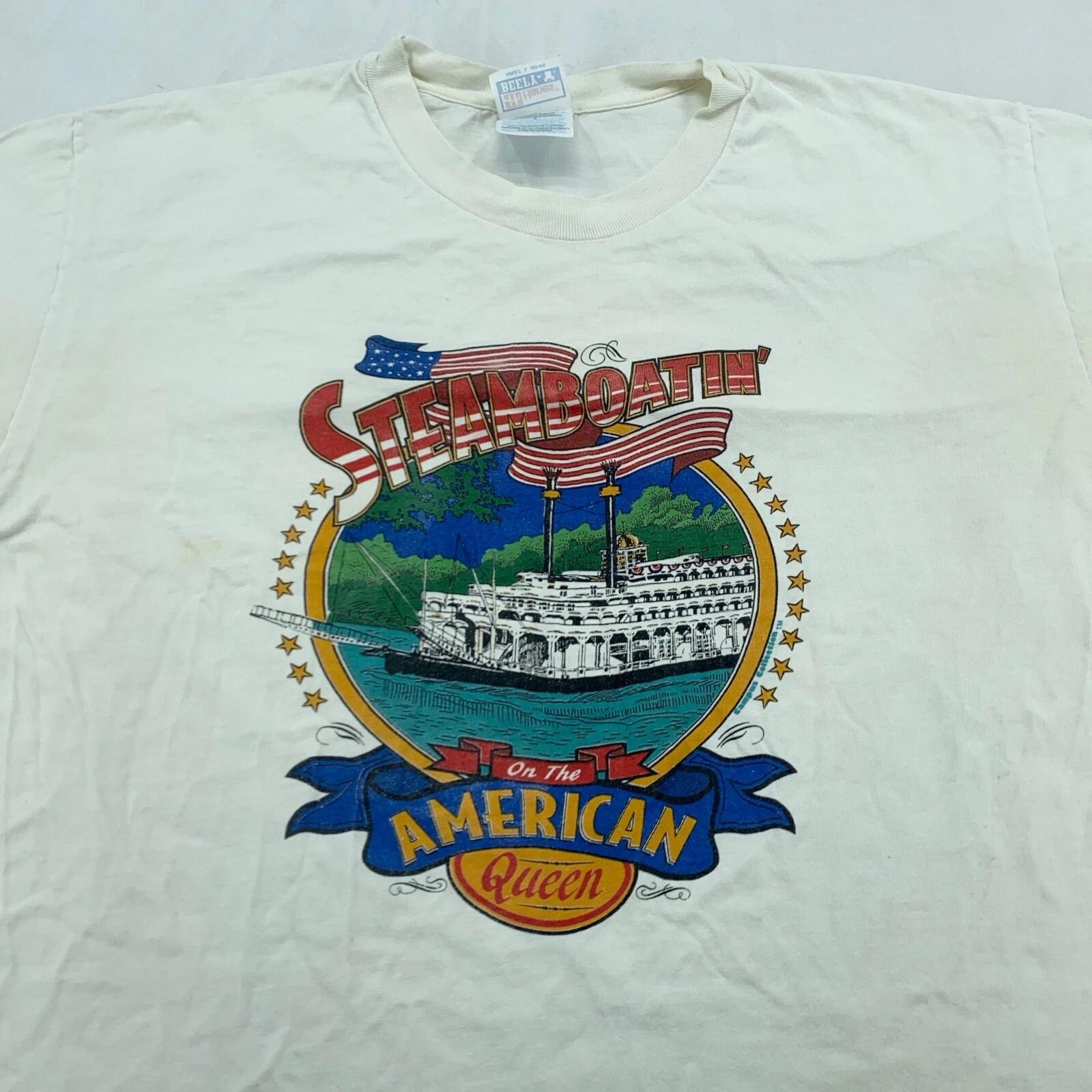 vintage 90s AMERICAN QUEEN STEAMBOAT TOUR T-Shirt LARGE louisiana boat ship tour S
vintage 90s AMERICAN QUEEN STEAMBOAT TOUR T-Shirt LARGE louisiana boat ship tour S