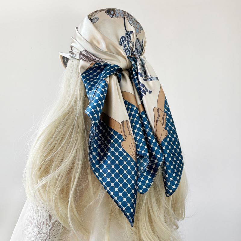 Ladies Silk Scarf Wrap Headband 90cm Large Square Scarf New Satin Scarf Satin Printed Shawl 90*90cm
Ladies Silk Scarf Wrap Headband 90cm Large Square Scarf New Satin Scarf Satin Printed Shawl 90*90cm