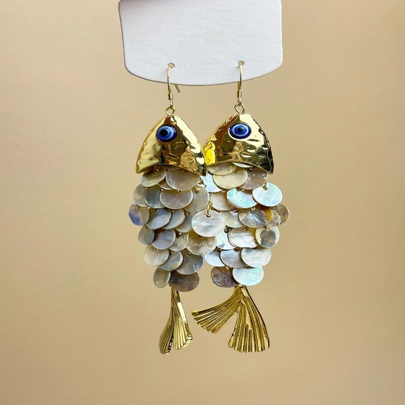 Exaggerated Round Scaly Tassel Fish Pendant Earrings Retro Personalized Jewelry For Women Gift срібний
Exaggerated Round Scaly Tassel Fish Pendant Earrings Retro Personalized Jewelry For Women Gift срібний