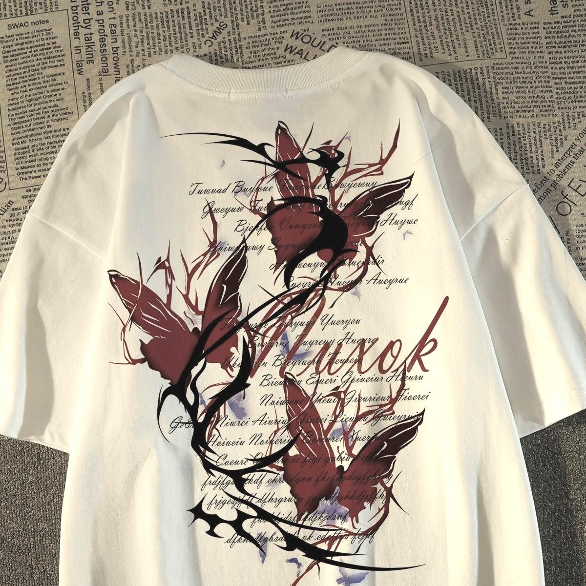 2025American High-quality High-street Retro Pure Cotton Butterfly Printing T-shirt Skin-friendly Trend Large-size Couple T-shirt 4XL
2025American High-quality High-street Retro Pure Cotton Butterfly Printing T-shirt Skin-friendly Trend Large-size Couple T-shirt 4XL