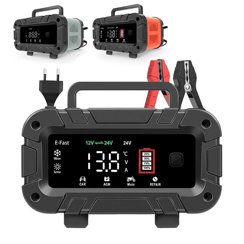 7-segment 10A/5A/6A Car Motorcycle Charger 12V/24V Smart Charger Lithium AGM GEL Lead-Acid LiFePO4 Battery Charger for Car
7-segment 10A/5A/6A Car Motorcycle Charger 12V/24V Smart Charger Lithium AGM GEL Lead-Acid LiFePO4 Battery Charger for Car