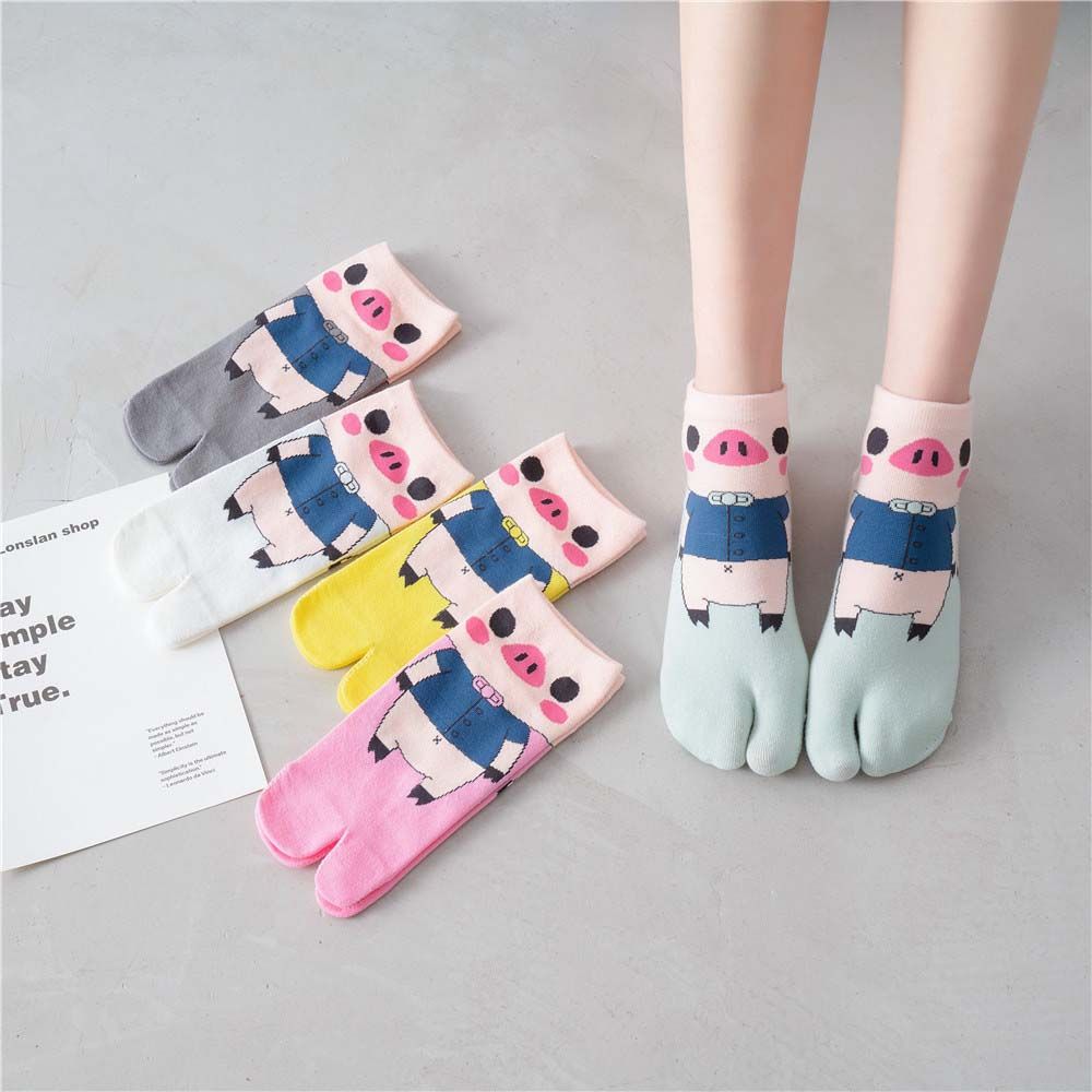 Toe Flip-flops Socks Two Finger Socks Cartoon Geta Socks Two Toe Socks Pig Socks Low Tube Socks белый
Toe Flip-flops Socks Two Finger Socks Cartoon Geta Socks Two Toe Socks Pig Socks Low Tube Socks белый