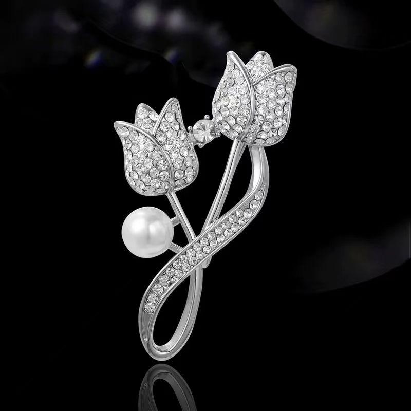High-end silver tulip brooch versatile fashion pin elegant luxury retro suit coat exquisite accessories
High-end silver tulip brooch versatile fashion pin elegant luxury retro suit coat exquisite accessories