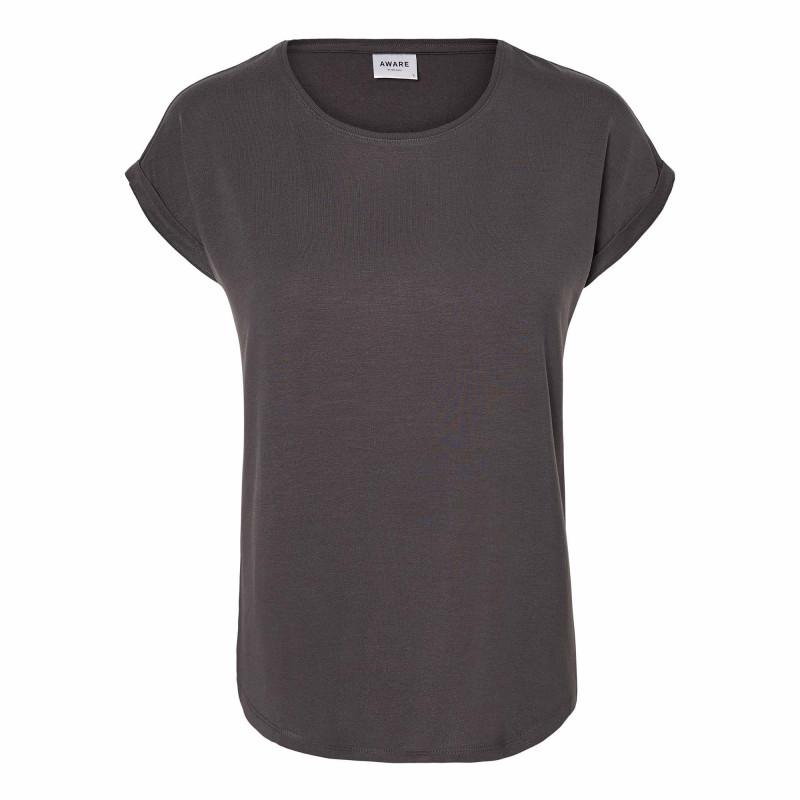 Женская однотонная базовая футболка стрейч с круглым вырезом и короткими рукавами VERO MODA
Женская однотонная базовая футболка стрейч с круглым вырезом и короткими рукавами VERO MODA