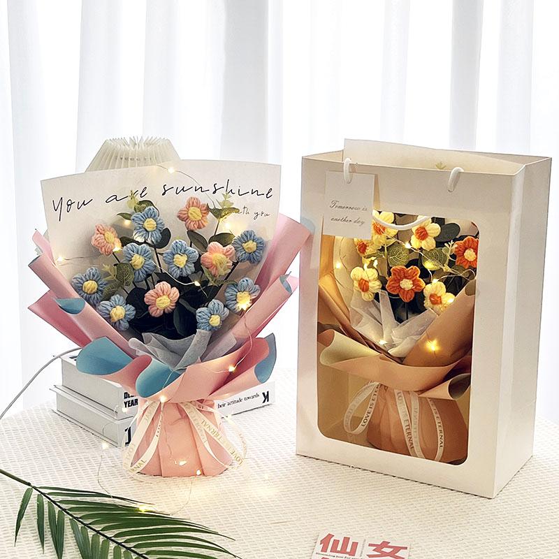 Artificial Flower Bouquet Crochet Bouquet Woven Eternal Flowers Wedding Gifts for Guests Mother s Day Gift Wedding Decoration
Artificial Flower Bouquet Crochet Bouquet Woven Eternal Flowers Wedding Gifts for Guests Mother s Day Gift Wedding Decoration
