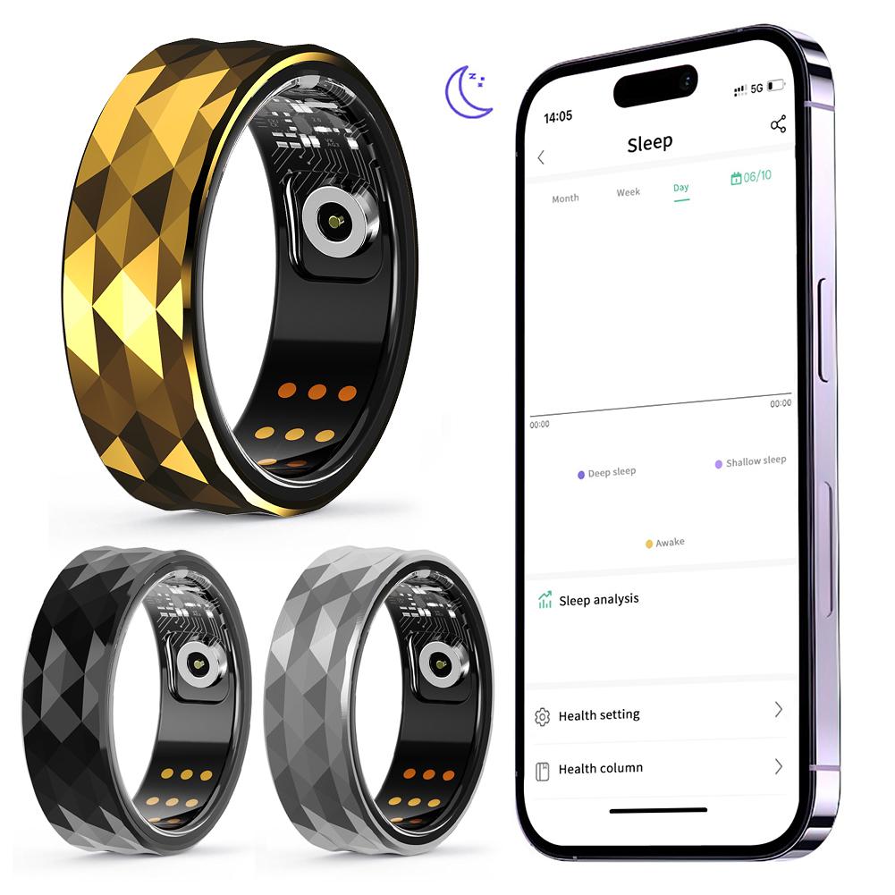 R12M Health Smart Ring Мониторинг сна IP68 Водонепроницаемый монитор сердечного ритма кислорода в крови Спортивный режим Материал эпоксидной смолы 20 золотой
R12M Health Smart Ring Мониторинг сна IP68 Водонепроницаемый монитор сердечного ритма кислорода в крови Спортивный режим Материал эпоксидной смолы 20 золотой