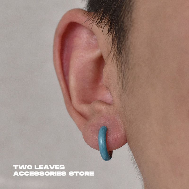 Accessible Luxury Leaves Sterling Silver Niche Style European and American Earrings Blue Vein 10.5mm Inner Diameter / Single Unit
Accessible Luxury Leaves Sterling Silver Niche Style European and American Earrings Blue Vein 10.5mm Inner Diameter / Single Unit
