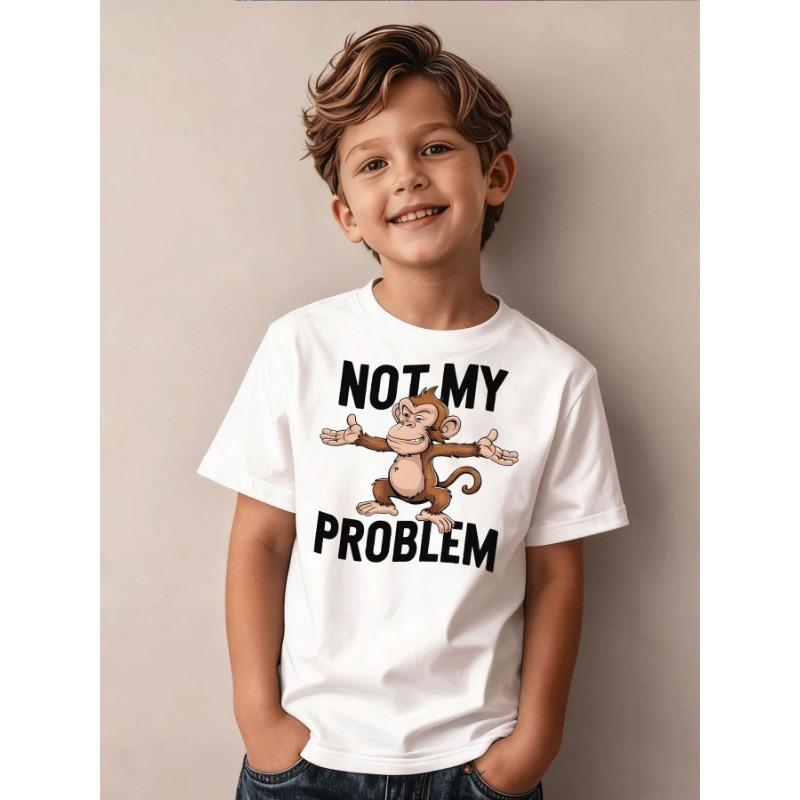 European Size Boys Round-neck Short-sleeved T-shirt with Cartoon Gorilla Pattern Print 164cm
European Size Boys Round-neck Short-sleeved T-shirt with Cartoon Gorilla Pattern Print 164cm